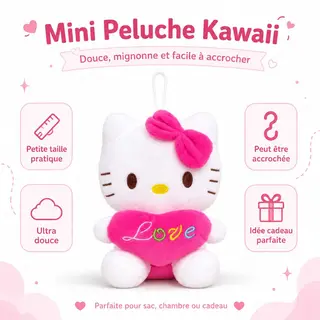 Mini Peluche à Accrocher – Douce et Adorable