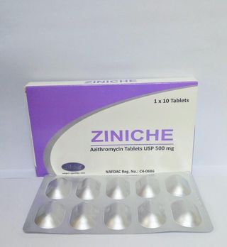 ZINICHE Azithromycin Tablets 500mg, 10 Count