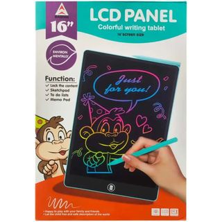 16 pouces tablette  de dessin interactive  avec stylo – écran LCD portable, éducative et ludique, idéale pour enfants, surface durable, outil parfait pour apprendre à dessiner, écrire ou gribouiller à la maison, à l’école ou en voyage