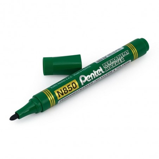 Marker permanentny zielony z okrągłą końcówką 4,5 mm.