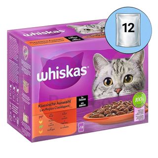 Lot Whiskas Chunks in Gravy for Cats with Meat 12x85g