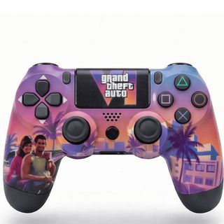 Manette Gaming Compatible PS4 Style Néon Sunset