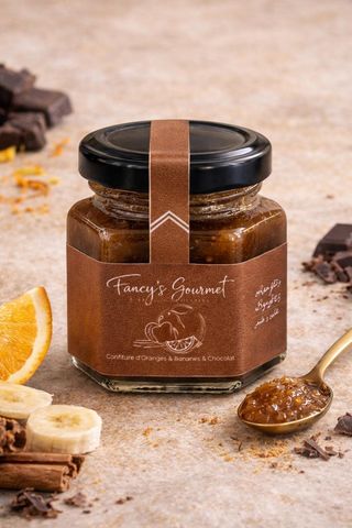 Confiture d'orange, bananes & chocolat 110g