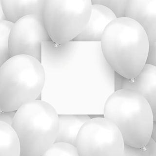 Pack 10 ballons blanc  de petite taille pour anniversaire, fete et celebrations
