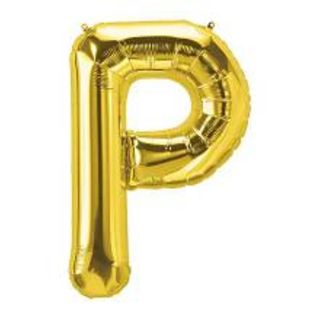 3D Ballon lettre P GOLD - Décoration Anniversaire