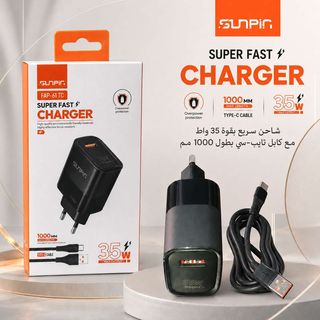 Kit Chargeur Secteur Rapide Sunpin FAP-61 TC - 35W Max avec Câble Type-C
