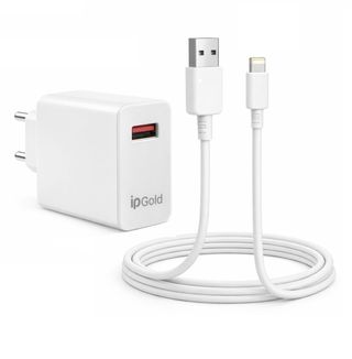 Chargeur Secteur Rapide 18W avec Câble USB-A vers Lightning, compatible avec iPhone, iPad.