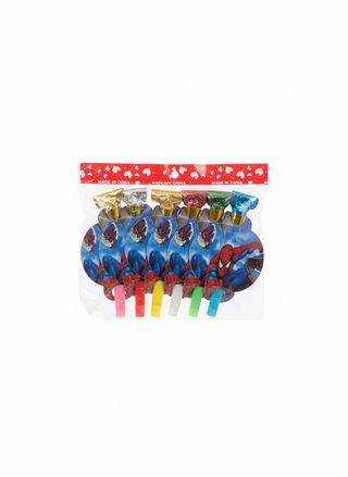Lot de 6 Sifflets de Fête Spider-Man – L'Indispensable pour un Anniversaire de Super-Héros