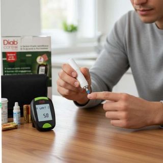 Kit glycémie Diab Control : Système de Surveillance de la Glycémie Avec 25 Bandelettes Incluses dans la Boite | kit glycémie
