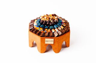 Tbika octogonal en finition terre cuite au design baroque (T10PM)