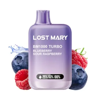 LOST MARY BM1000 TURBO Disposable Pod Device - Blueberry sour Raspberry