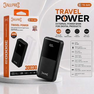 Batterie Externe TALLPRO TK-043 30000mAh 22.5W PD