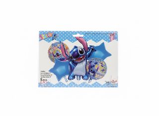 Kit 5 Ballons Stitch 2 Disney – Décoration Anniversaire Bleue
