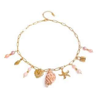 Collier de luxe plaqué or CGN108