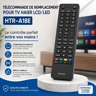 Télécommande de remplacement Haier HTR-A18E