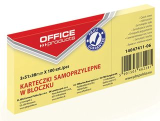 PRODUKTY BIUROWE Jasnożółta podkładka samoprzylepna, 3 szt.