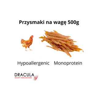 MIĘKKIE PASKI Z KURCZAKA 500g
