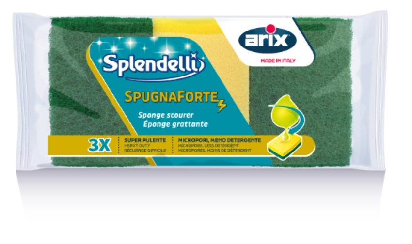 Arix Splendelli Spugnaforte Éponges Grattantes – 3 Pièces