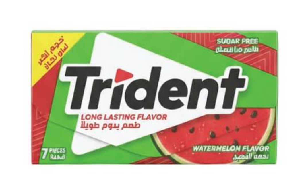 Trident Chewing-Gum Pastèque Sans Sucre – 7 Pièces