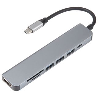 Adaptateur 7-en-1 Type-C vers HDTV Argent