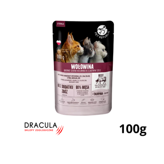 PetRepublic karma mokra z wołowiną dla kotów po sterylizacji 100 g