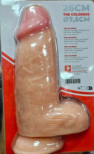 Dildo 26 cnt por 7,5 ancho con ventosa silicona.