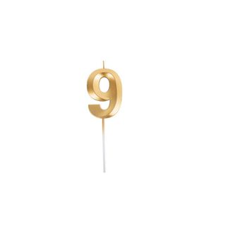 Bougie d'anniversaire pour gâteau, numéro 9 de décoration