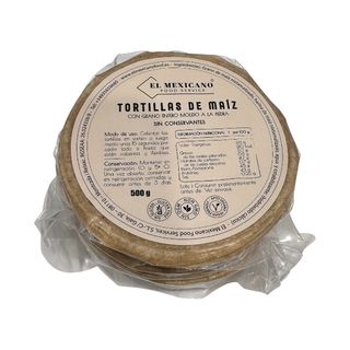 Tortillas de maíz El Mexicano Food Service, 10cm  500g