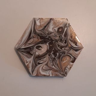 Pop sixties sous verre en résine époxy hand made