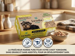 100% Maquereau naturel pour chiot – Aliment complémentaire humide – Lenda Foodie Puppy 120g