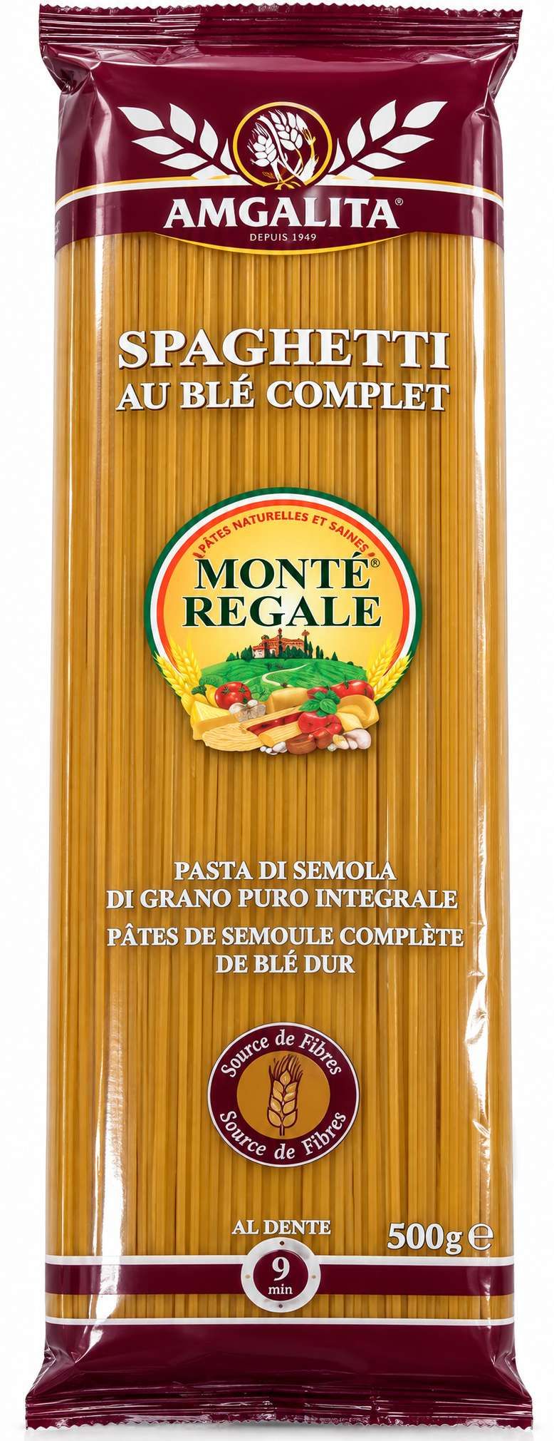 Monte Regale Spaghetti au Blé Complet – 500 g