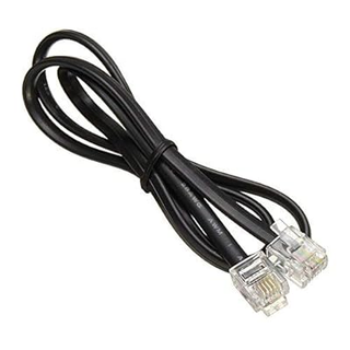 Cable RJ11 1.5M - Cordon Telephone Fix Noir 1,5M RJ11 Male Vers RJ11 Male 1.5 Mètres