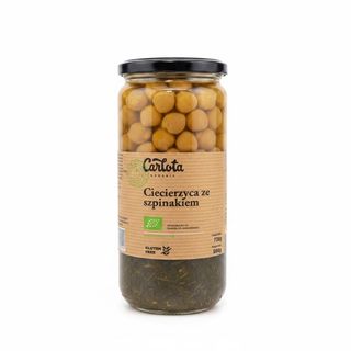 Ekologiczna ciecierzyca ze szpinakiem Carlota Organic 720 g