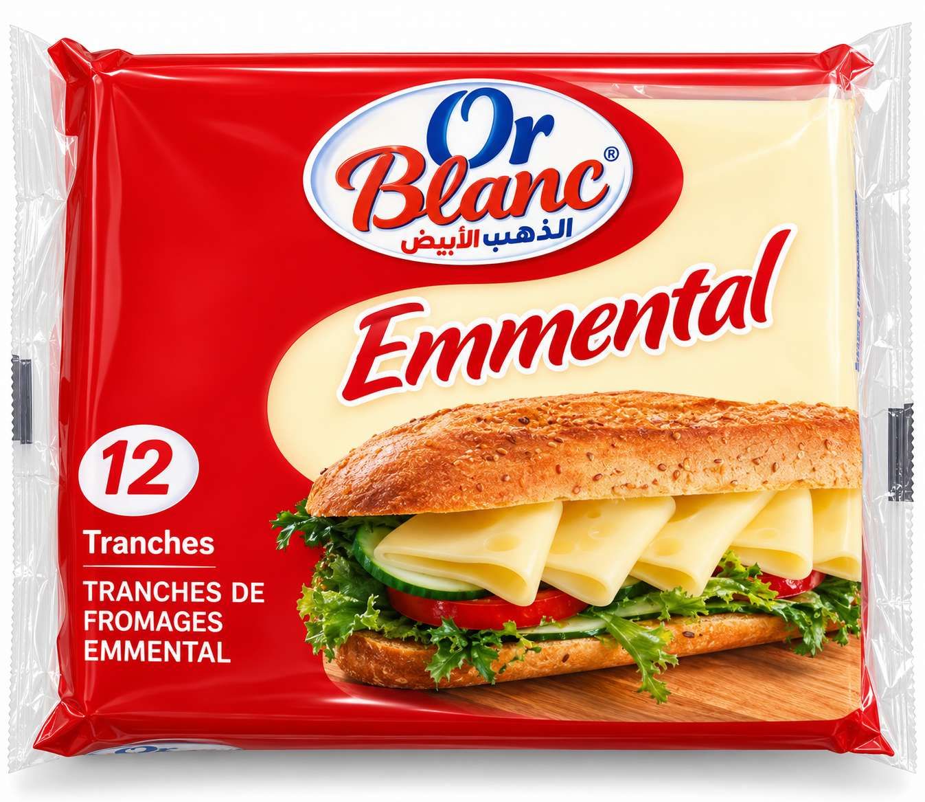 Or Blanc Tranches Emmental – 12 Tranches