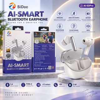 Écouteurs Sans Fil SiDoc | Bluetooth 5.4, Design Intra-Auriculaire Sport & Basses Profondes