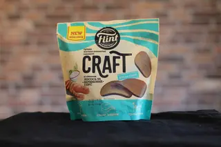 Грінки житньо-пшеничні хвилясті Craft "Лосось та вершковий соус" 80г