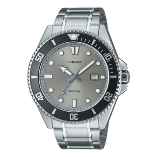 CASIO MDV-107D-8AVDF Silver Watch, 200M Water Resistant