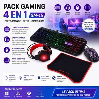 Pack de jeu 4 en 1 Fantech GM-15