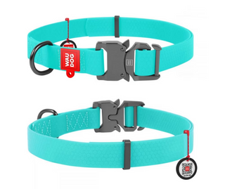 Waudog Waterproof ფოსფორესცენტული საყელო ძაღლებისთვის, ზომა 34–49 სმ, სიგანე 25 მმ