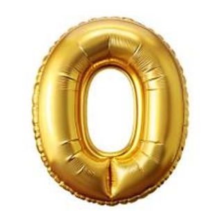 3D Ballon lettre O  GOLD - Décoration Anniversaire