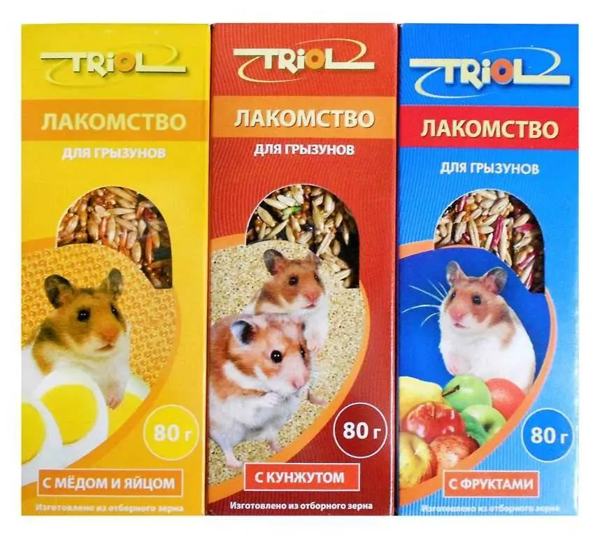 Лакомства для грызунов.