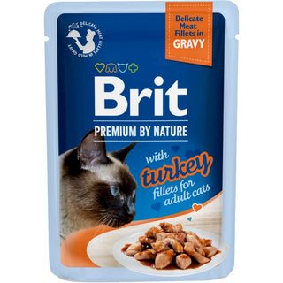Brit Premium Cat Pouch Gravy Fillets with Turkey 85g indyk