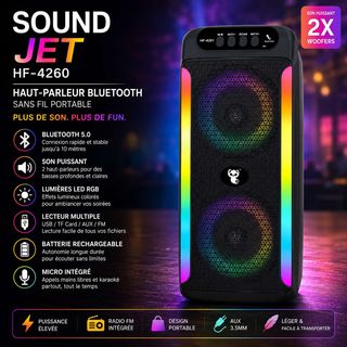 Sound Jet Enceinte Bluetooth sans fil HF-4260