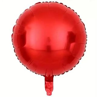 ჰელიუმის ფოლგირებული ბუშტი,მრგვალი წითელი,