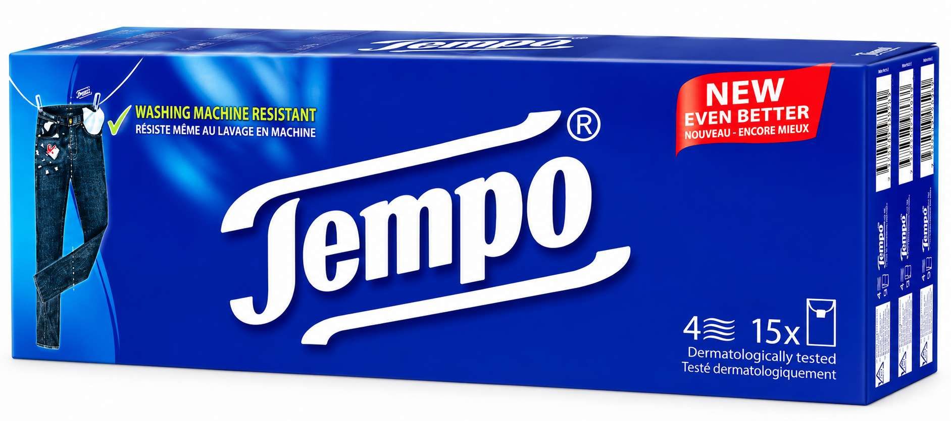 Tempo Mouchoirs Original 4 Plis – 15 Paquets