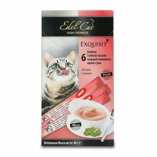 Edel Cat Liquid Snaks Saumon et Inuline6x15g
