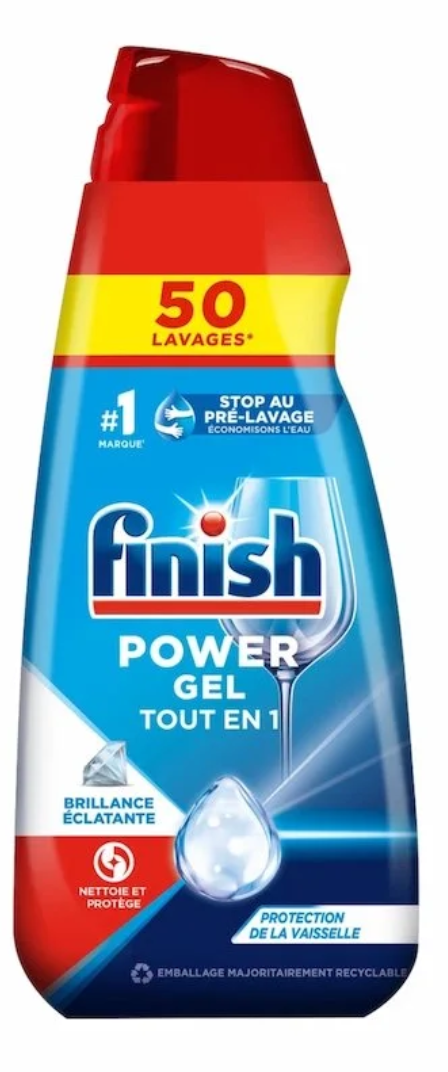 Finish Power Gel Lave-Vaisselle Tout en 1 – 1 L (50 Lavages)
