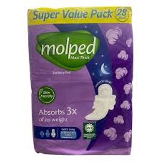 Molped Maxi Thick Sanitary Pads, 28 Pack