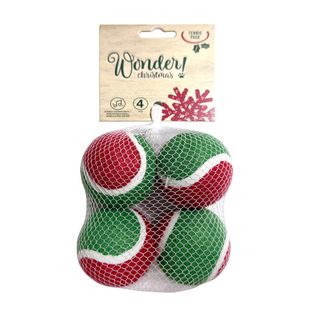 Wonder Christmas Pelotas de Tenis Navideñas para perros