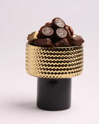 Coupe porcelaine Noir&Gold